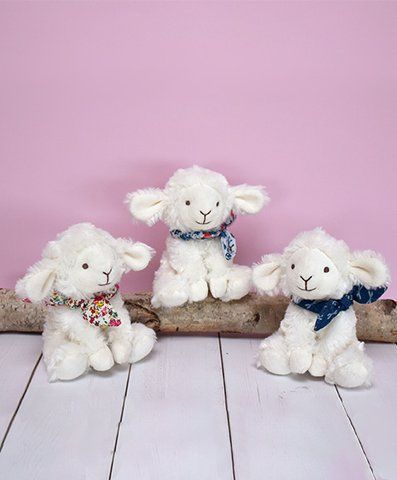 М'яка іграшка овечка Agneau blanc avec chouchou, 12 см, Doudou et Companie DC3817 - купити, ціна