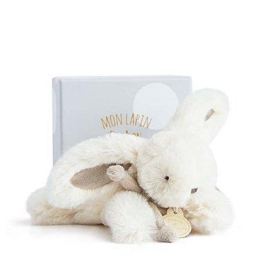 М'яка іграшка зайчик Lapin Bonbon Taupe, 16 см, Doudou et Companie DC3377 - купити, ціна