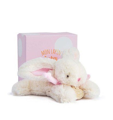 М'яка іграшка зайчик Lapin Bonbon Rose, 16 см, Doudou et Companie DC3375 - купити, ціна