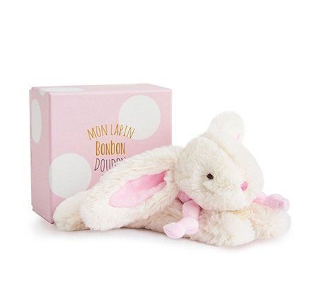 М'яка іграшка зайчик Lapin Bonbon Rose, 20 см, Doudou et Companie DC1239 - купити, ціна