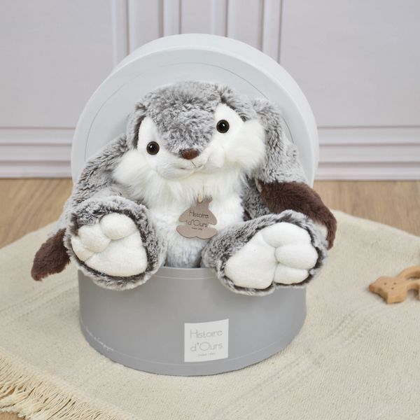 Мягкая игрушка зайчик Lapin Marius - Gris chaud, 30 см, Histoire d'Ours HO2061 - купить, цена