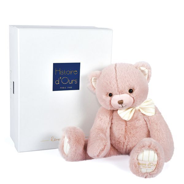 М'яка іграшка ведмедик Ours Preppy Chic Rose poudr&eacute;, 30 см, Histoire d'Ours HO3132 - купити, ціна