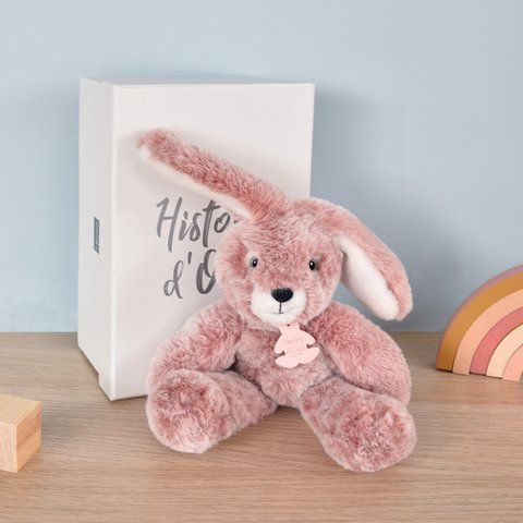 Мягкая игрушка зайчик Peluche Lapin Rose, 25 см, Histoire d'Ours HO3007 - купить, цена