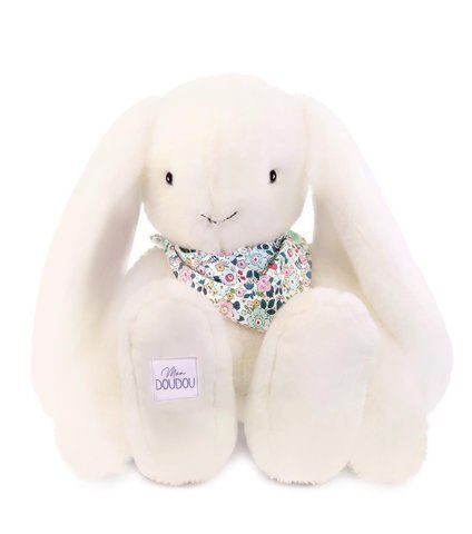 М'яка іграшка зайчик Lapin Fleurette XXL, 50 см, Doudou et Companie DC4306 - купити, ціна