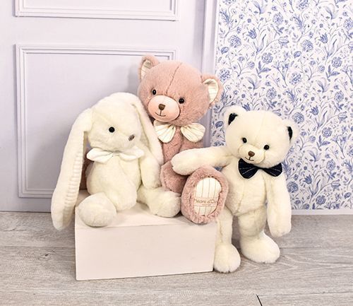 Мягкая игрушка зайчик Peluche lapin preppy Chic - Blanc, 30 см, Histoire d'Ours HO3134 - купить, цена