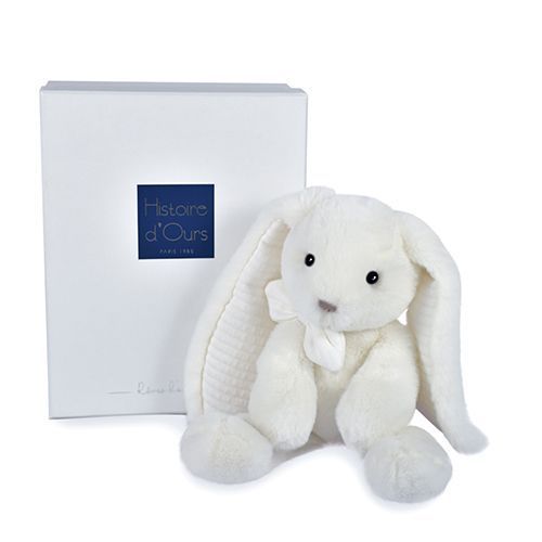 Мягкая игрушка зайчик Peluche lapin preppy Chic - Blanc, 30 см, Histoire d'Ours HO3134 - купить, цена