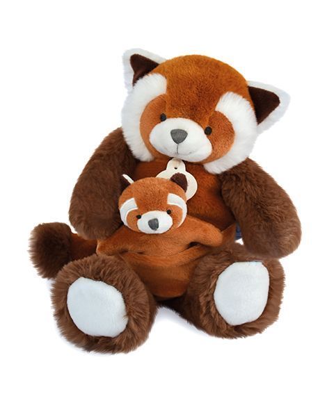 Мягкая игрушка красная панда Panda roux avec b&eacute;b&eacute;, 25 см, Doudou et Companie DC3985 - купить, цена